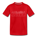 Juneau, Alaska Toddler T-Shirt - Skyline Juneau Toddler Tee - red