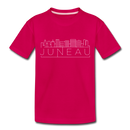 Juneau, Alaska Toddler T-Shirt - Skyline Juneau Toddler Tee - dark pink