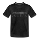 Juneau, Alaska Toddler T-Shirt - Skyline Juneau Toddler Tee - charcoal gray