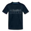 Juneau, Alaska Toddler T-Shirt - Skyline Juneau Toddler Tee - deep navy