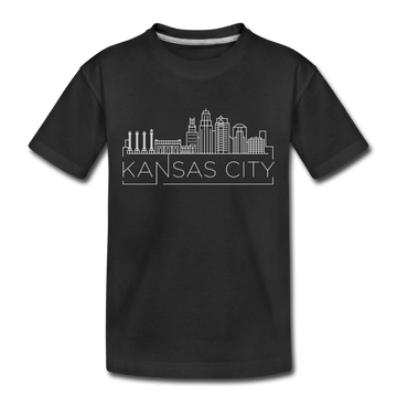Kansas City, Missouri Toddler T-Shirt - Skyline Kansas City Toddler Tee - black