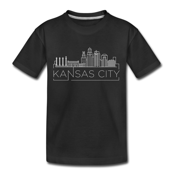 Kansas City, Missouri Toddler T-Shirt - Skyline Kansas City Toddler Tee - black