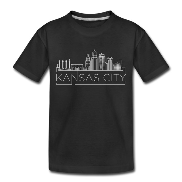 Kansas City, Missouri Toddler T-Shirt - Skyline Kansas City Toddler Tee - black