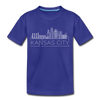 Kansas City, Missouri Toddler T-Shirt - Skyline Kansas City Toddler Tee - royal blue