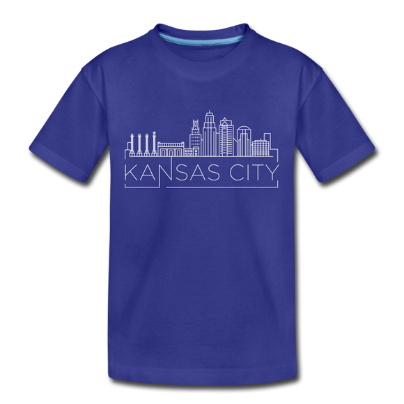 Kansas City, Missouri Toddler T-Shirt - Skyline Kansas City Toddler Tee - royal blue