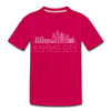 Kansas City, Missouri Toddler T-Shirt - Skyline Kansas City Toddler Tee - dark pink