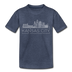 Kansas City, Missouri Toddler T-Shirt - Skyline Kansas City Toddler Tee - heather blue