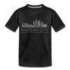 Kansas City, Missouri Toddler T-Shirt - Skyline Kansas City Toddler Tee - charcoal gray