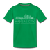 Kansas City, Missouri Toddler T-Shirt - Skyline Kansas City Toddler Tee - kelly green