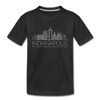 Indianapolis, Indiana Toddler T-Shirt - Skyline Indianapolis Toddler Tee - black