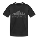 Indianapolis, Indiana Toddler T-Shirt - Skyline Indianapolis Toddler Tee - black