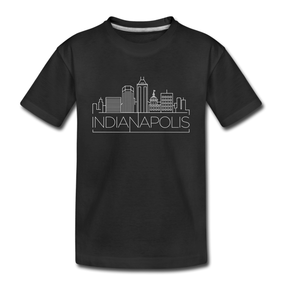 Indianapolis, Indiana Toddler T-Shirt - Skyline Indianapolis Toddler Tee - black