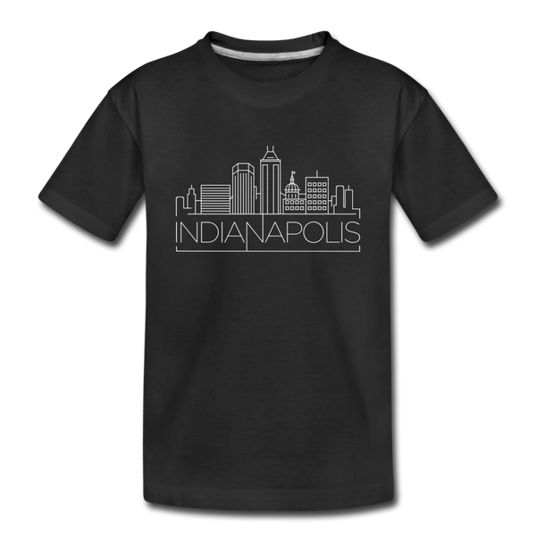 Indianapolis, Indiana Toddler T-Shirt - Skyline Indianapolis Toddler Tee - black