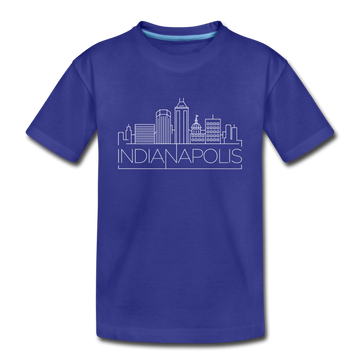 Indianapolis, Indiana Toddler T-Shirt - Skyline Indianapolis Toddler Tee - royal blue