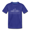 Indianapolis, Indiana Toddler T-Shirt - Skyline Indianapolis Toddler Tee - royal blue