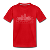 Indianapolis, Indiana Toddler T-Shirt - Skyline Indianapolis Toddler Tee - red