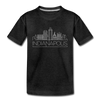 Indianapolis, Indiana Toddler T-Shirt - Skyline Indianapolis Toddler Tee - charcoal gray