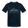 Indianapolis, Indiana Toddler T-Shirt - Skyline Indianapolis Toddler Tee - deep navy