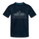 Indianapolis, Indiana Toddler T-Shirt - Skyline Indianapolis Toddler Tee - deep navy