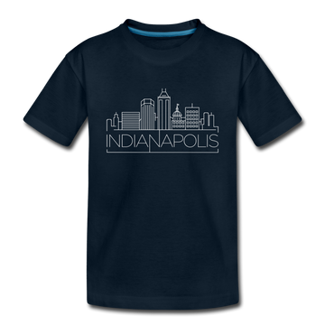 Indianapolis, Indiana Toddler T-Shirt - Skyline Indianapolis Toddler Tee - deep navy