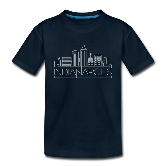 Indianapolis, Indiana Toddler T-Shirt - Skyline Indianapolis Toddler Tee - deep navy