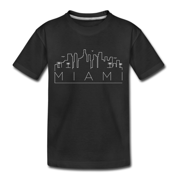 Miami, Florida Toddler T-Shirt - Skyline Miami Toddler Tee - black