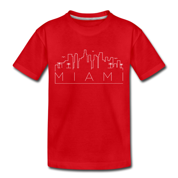 Miami, Florida Toddler T-Shirt - Skyline Miami Toddler Tee - red