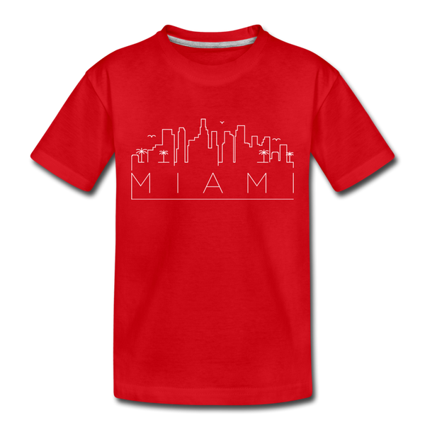 Miami, Florida Toddler T-Shirt - Skyline Miami Toddler Tee - red