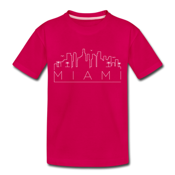 Miami, Florida Toddler T-Shirt - Skyline Miami Toddler Tee - dark pink