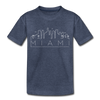Miami, Florida Toddler T-Shirt - Skyline Miami Toddler Tee - heather blue