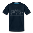 Miami, Florida Toddler T-Shirt - Skyline Miami Toddler Tee - deep navy