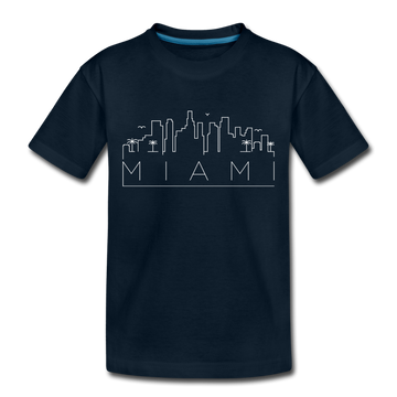 Miami, Florida Toddler T-Shirt - Skyline Miami Toddler Tee - deep navy