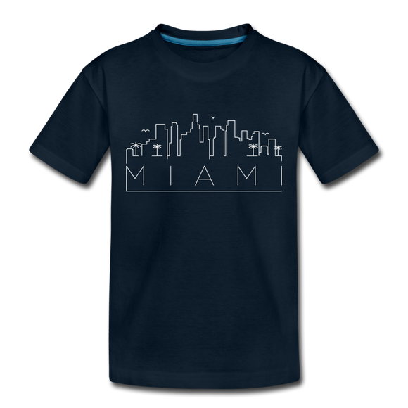 Miami, Florida Toddler T-Shirt - Skyline Miami Toddler Tee - deep navy