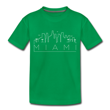 Miami, Florida Toddler T-Shirt - Skyline Miami Toddler Tee - kelly green