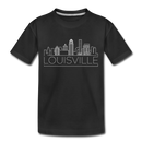 Louisville, Kentucky Toddler T-Shirt - Skyline Louisville Toddler Tee - black