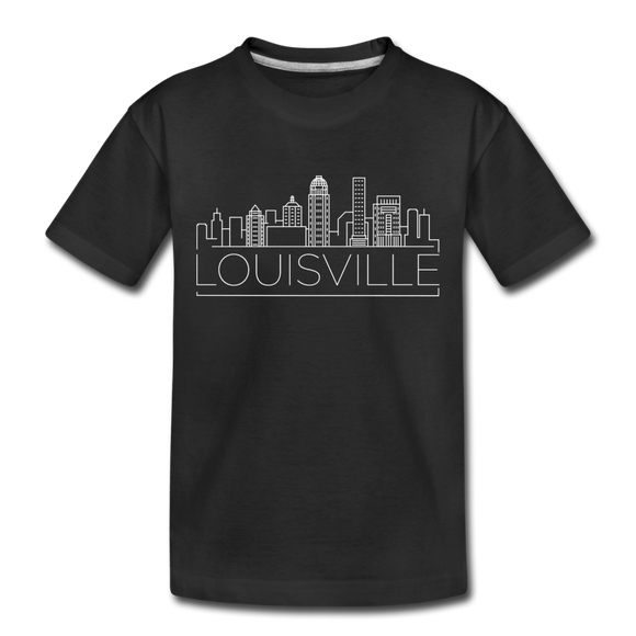 Louisville, Kentucky Toddler T-Shirt - Skyline Louisville Toddler Tee - black