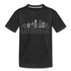Louisville, Kentucky Toddler T-Shirt - Skyline Louisville Toddler Tee - black
