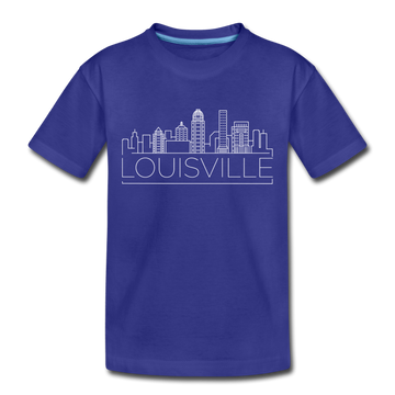 Louisville, Kentucky Toddler T-Shirt - Skyline Louisville Toddler Tee - royal blue