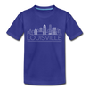 Louisville, Kentucky Toddler T-Shirt - Skyline Louisville Toddler Tee - royal blue