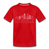 Louisville, Kentucky Toddler T-Shirt - Skyline Louisville Toddler Tee - red
