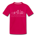 Louisville, Kentucky Toddler T-Shirt - Skyline Louisville Toddler Tee - dark pink