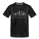 Louisville, Kentucky Toddler T-Shirt - Skyline Louisville Toddler Tee - charcoal gray