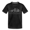 Louisville, Kentucky Toddler T-Shirt - Skyline Louisville Toddler Tee - charcoal gray