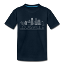 Louisville, Kentucky Toddler T-Shirt - Skyline Louisville Toddler Tee - deep navy