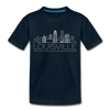 Louisville, Kentucky Toddler T-Shirt - Skyline Louisville Toddler Tee - deep navy