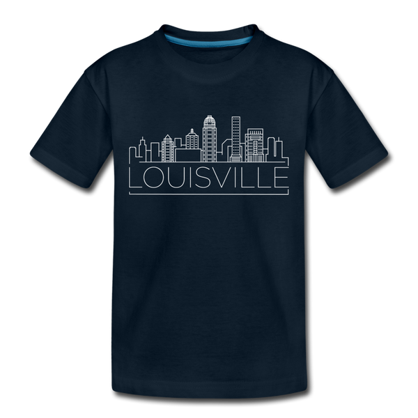 Louisville, Kentucky Toddler T-Shirt - Skyline Louisville Toddler Tee - deep navy
