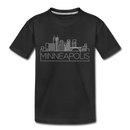Minneapolis, Minnesota Toddler T-Shirt - Skyline Minneapolis Toddler Tee - black