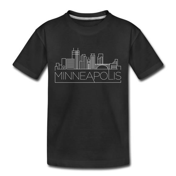 Minneapolis, Minnesota Toddler T-Shirt - Skyline Minneapolis Toddler Tee - black