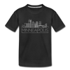 Minneapolis, Minnesota Toddler T-Shirt - Skyline Minneapolis Toddler Tee - black