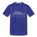 Minneapolis, Minnesota Toddler T-Shirt - Skyline Minneapolis Toddler Tee - royal blue